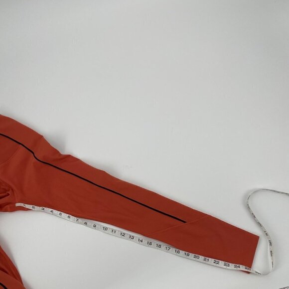 Zyia Orange Black Stripe Ribbed Leggings Womens Size 4 Activewear Athleisure - Picture 8 of 9